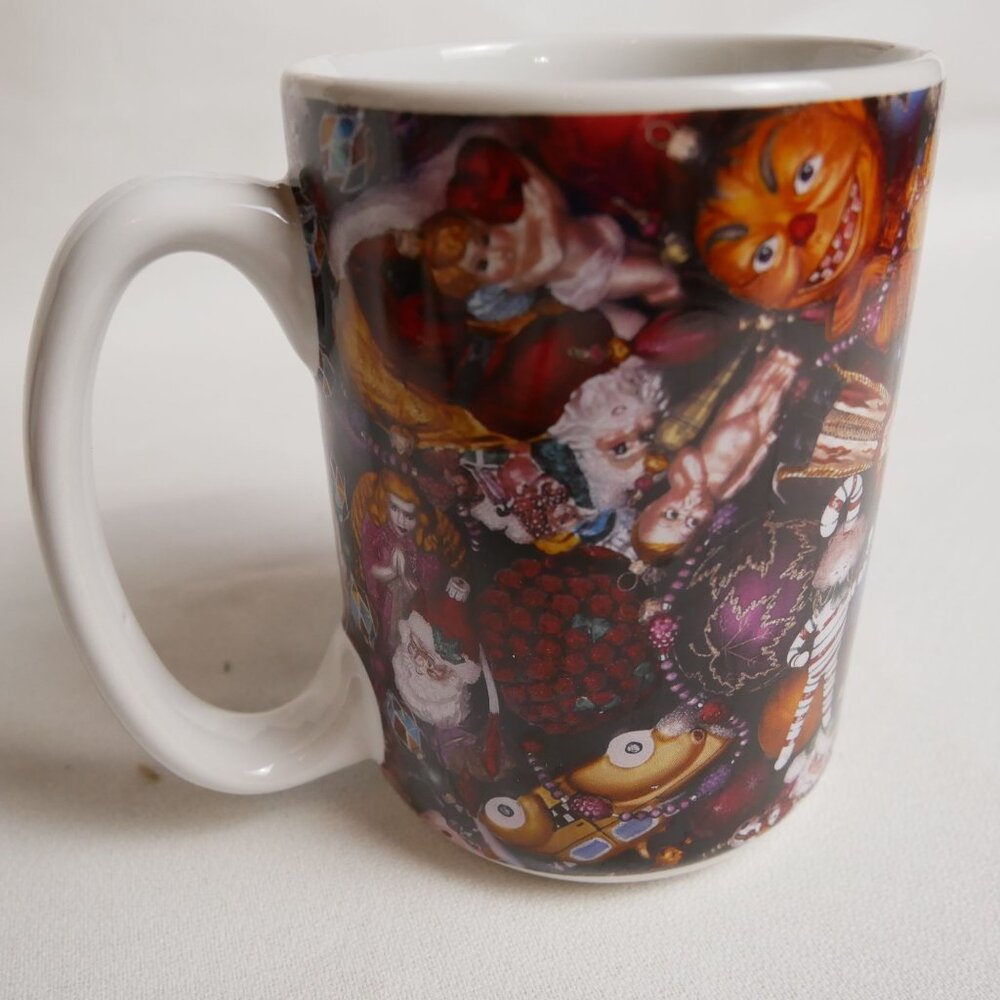Christopher Radko Home For The Holidays Porcelain Mug 16 Ounces OOP New in Box - Picture 5 of 6